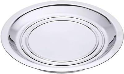 Bordenverwarmer - Warmhoudplaat - Professioneel Gebruik - Dubbelwandig Ontwerp - 25.6 cm - Zilver