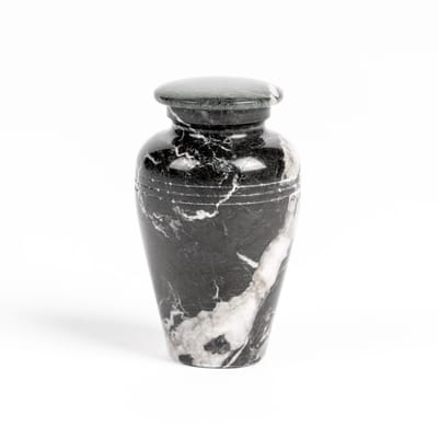 Marmeren Urn Mini 100 ml Zwart - Urn voor Menselijke As - Crematie Urn voor As Volwassenen