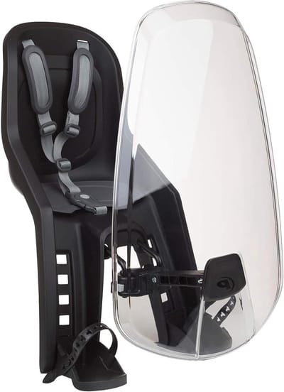 Kinderzitje Scherm - Fiets Windscherm - Veilige Fietstocht - Verstelbare Bescherming - 38.7 cm Breed - Transparant