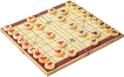 Chinees Schaken - Xiangqi Reisspel - Strategie Spel - Opvouwbaar Houten Bord - 30.99 x 18.01 x 5.51 cm - Houtkleur
