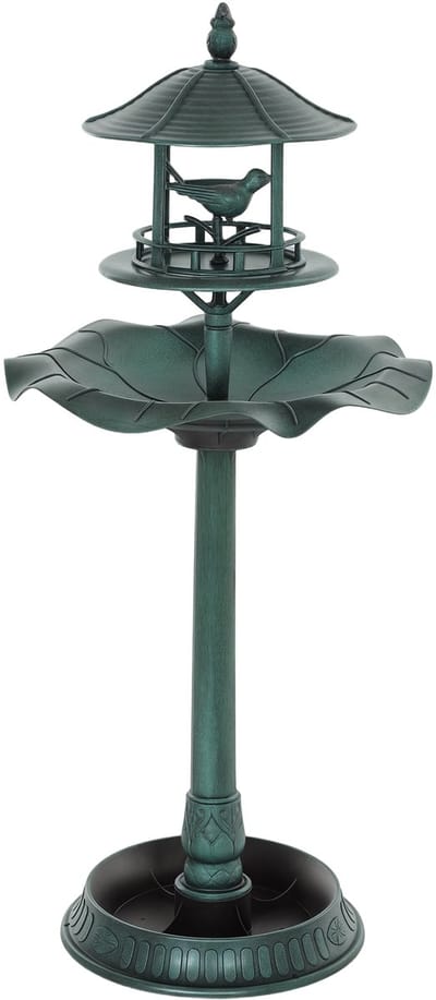 Outsunny-Tuin Vogelbad-Polypropyleen-50x50x113cm-Groen