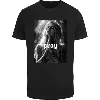 Mister Tee - Praying Girl Heren Tshirt - XS - Zwart