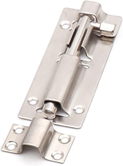 Cilinderdeurslot - Schuifslot - Extra Veiligheid - Massief Roestvrij Staal - 4 inch - Zilver