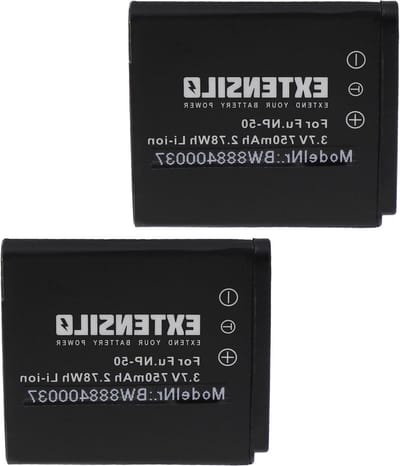 Reserveaccu's Camera - Wisselaccu's Oplaadbaar - Fotograferen Onderweg - Hoge Capaciteit - 750 mAh - Zwart