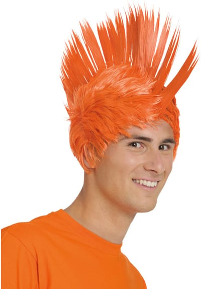 Folat - Pruik Hanenkam Oranje - WK voetbal 2026 - WK voetbal versiering - WK voetbal outfit - Nederland WK