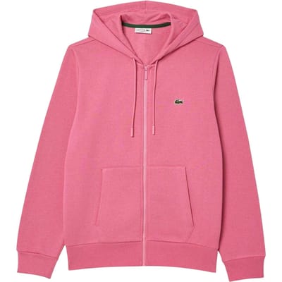 Lacoste Heren Gebreide Volledige Rits Hoodie (Roze)