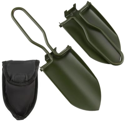 Dailygoods- Vouwspade compact - Roestvrij Staal - Mini Handschep - Tuin/Outdoor - Draagtas - Lichtgewicht en Duurzaam