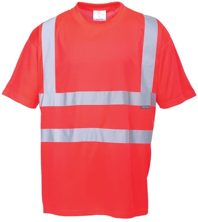 Portwest Hi-Vis T-Shirt S478 - Rood - L