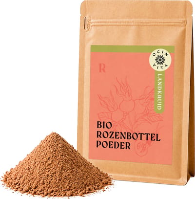 Rozenbottelpoeder Biologisch 1000g – 100% Puur Rosa Canina – Van Nature Rijk aan Vitamine C – Ocin Vita