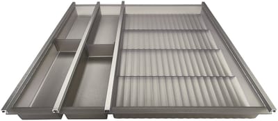 Kruideninzet Cuisio doorschijnend grafitgrijs voor 600 mm Corpusbreedte Diepte 473 mm Bestekinzet voor Schuifladen van SOTECH