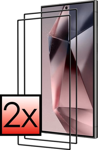 Screenprotector - 2 Stuks - Geschikt voor Samsung Galaxy S24 Ultra - Full Cover - Beschermglas - Gehard Glas - Tempered Glass - Screen Protector