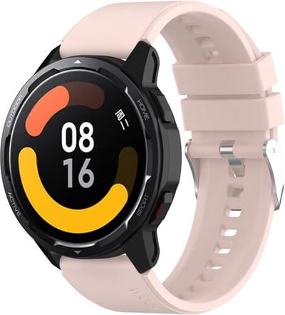 By Qubix - Geschikt voor Garmin bandje - Geschikt voor Garmin Vivoactive 4 / 4L - Siliconen sportband - Lichtroze - Smartwatch bandje 22mm