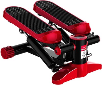 Fitness Mini Stepper - Trainingsapparaat Twister - Thuisconditie Opbouwen - Hydraulische Cilinders - 100KG Draaglast - Rood
