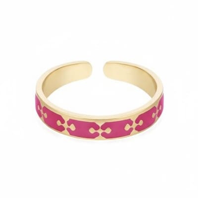 Yehwang Ring Kleurrijk goud fuchsia one size