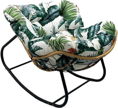 Vervangkussen Schommelstoel - Dikke Zitkussen - Buiten Ontspannen - Waterbestendige Stof - 120 x 100 cm - Hawaiian Style