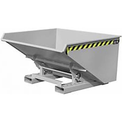 Bauer EXPO® E-900, spanenopvangbak type E, met zeefplaat, olie- en waterdicht, geschikt voor vorkheftrucks, B 1570 x H 1260 x H 835 mm, muisgrijs RAL 7005