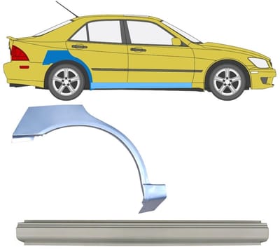 Reparatiepaneel dorpel + achterspatbord voor Lexus IS 1998-2005 / Rechts / Set
