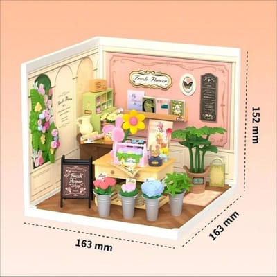 Robotime Fresh Flower Shop - DW017B - Rolife Super Store Series - Bouwpakket - Miniatuur - Modelbouw - Knutselen - Cadeautip