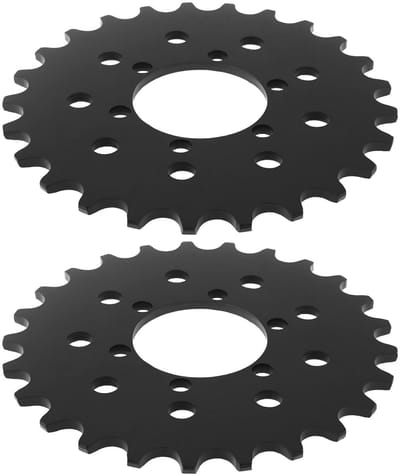 Dailygoods - 2 Stuks Fiets Vaste Tandwielen 25T 28T voor #410 Fietsketting - Zwart