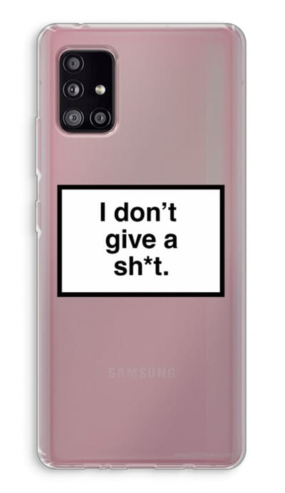 Case Company® - Hoesje geschikt voor Samsung Galaxy A51 5G hoesje - Don't give a shit - Soft Cover Telefoonhoesje - Bescherming aan alle Kanten en Schermrand