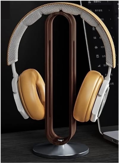 Hoofdtelefoonhouder - Headset standaard - Bureau organiseren - Stabiele metalen basis - 28 cm hoog - Wit