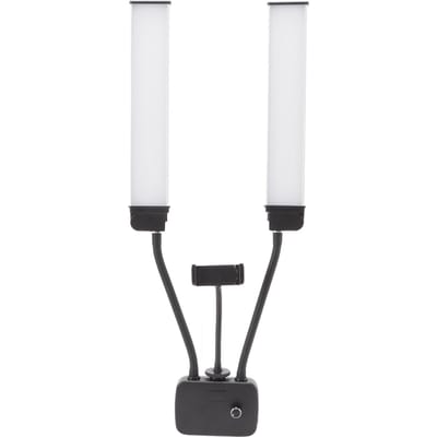 LED Vullicht 3200K tot 5600K Dubbele Armen Helderheid Verstelbaar USB met Telefoonhouder Video EU Plug