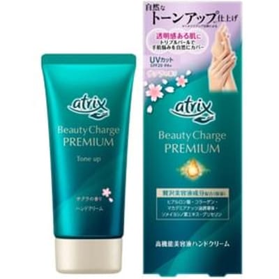 Kao - Atrix Beauty Charge Premium Tone Up Hand Cream SPF 20 PA+ Sakura Fragrance - 60g