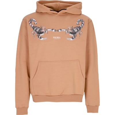 Lichtgewicht herenhoodie Scorpion-hoodie terracotta/grijs