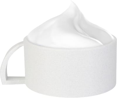 Scheerkom - Scheerzeepbakje Baard - Schuim Maken - Geoptimaliseerde Schuimproductie - 15.2 x 12 cm - Wit