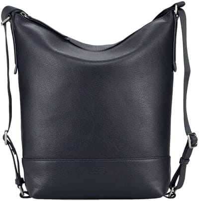 JOST Leren schoudertas Vika 2-Way Bag Blue donkerblauw