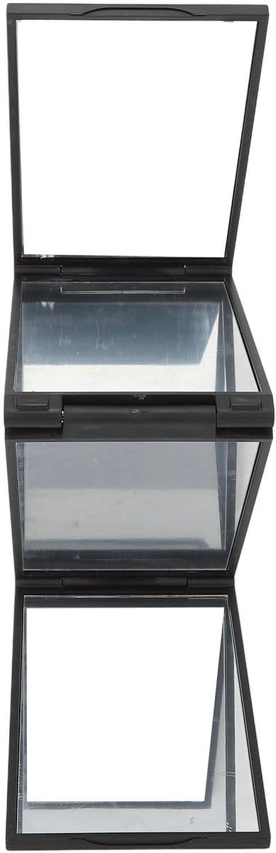 Dailygoods- Opvouwbare Spiegel 4-voudig - Draagbaar - Handspiegel - Compact - Lichtgewicht - Kunststof Frame