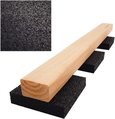 Rubberen Terraspads 90x90mm - 50 Stuks - Waterdichte en Antislip Bouwbescherming voor Terras