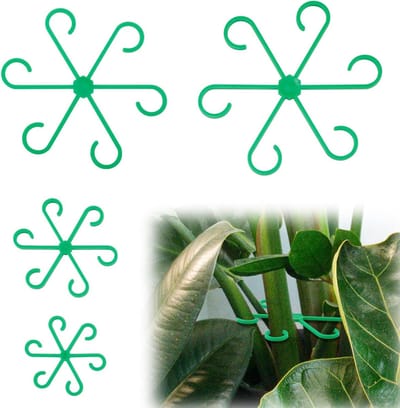 4-delige set klimsteunen voor kamerplanten, herbruikbare plastic plantenhangers voor optimale groei en ondersteuning van stelen