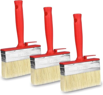 Zachte Kwasten voor Oplosmiddelhoudende Verf, Glazuren en Houtolie - 120mm x 30mm, Set van 3 voor Perfecte Afwerking