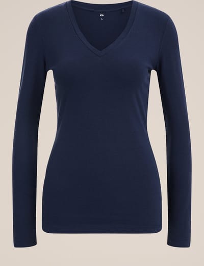 WE Fashion Dames T-shirt van biologische katoenmix