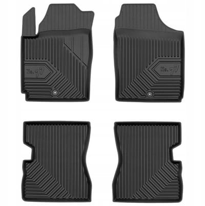 Frogum - No.77 - Automatten 3D - Geschikt voor KIA Picanto I (2003-2011) - 4-delig - TPE Rubber - Zwart