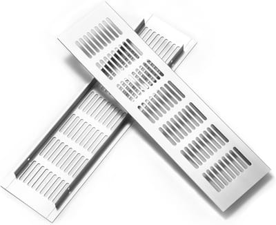 Rechthoekig Ventilatierooster 30 x 8 cm - Aluminium voor Kasten en Slaapkamers