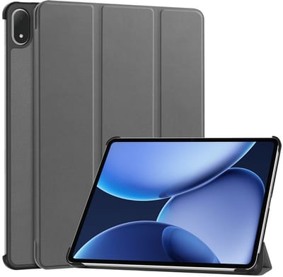 Coverup Tablethoes geschikt voor OnePlus Pad 3 Hoesje - Tri-Fold Book Case met Wake/Sleep - Grijs