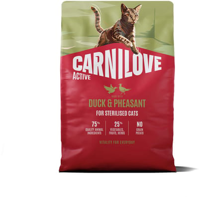 Carnilove active adult sterilised all breeds duck / pheasant