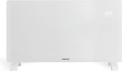 CREATE - Elektrische glazen convector met WiFi - Wit - Zonder wielen - WARM CRYSTAL 2500W