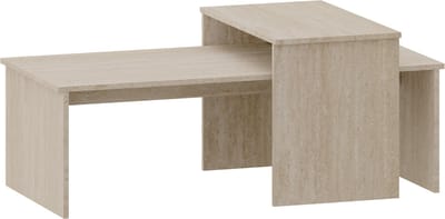 Salontafel Sotapim set van 2 travertijn [en.casa]
