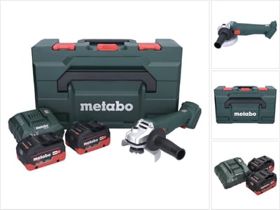 Metabo W 18 7-125 Accuslijper 18 V 125 mm + 2x accu 5,5 Ah + lader + metaBOX