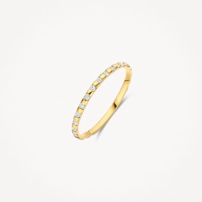 Blush Gouden Ring 1268YZI/52 | 14k Geel goud, zirkonia steen, fantasie zetting, heldere steenkleur | elegante stijl sieraden