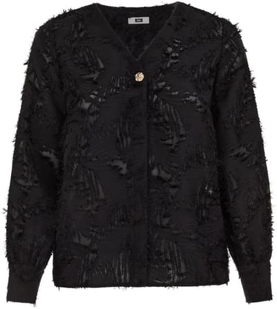 WE Fashion Dames blouse met jacquard-dessin - Curve