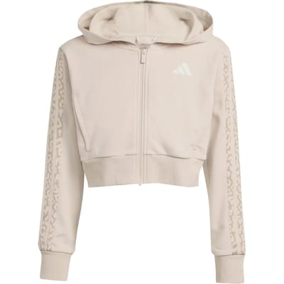 Adidas Seasonals Animal Sweatshirt Met Rits Beige 7-8 Years Meisje