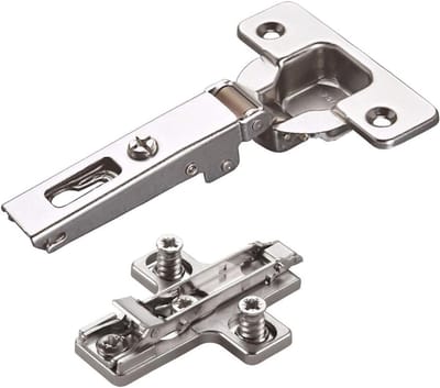 2 x Hoekscharnier 110° met Excentrische Verstelling incl. Montageplaat Hoogte 3 mm