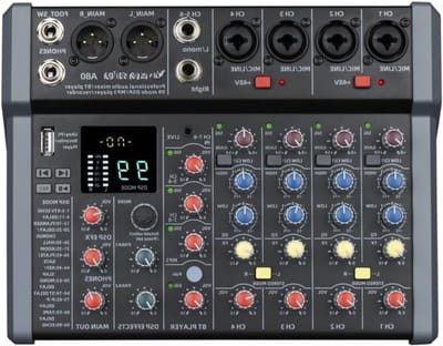 SVN®Audio Mixer – Streaming – DJ Draaitafel – DJ Mix Set – Zwart - 35cm x 32cm x 9cm