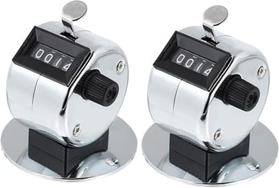 Handmatige Tellers - Mechanische Tellers - Evenementen Tellen - Digitale Display - 6X5X5CM - Zilver