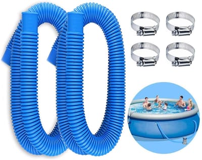 Dailygoods- Zwembadslang 32 mm - 2 Stuks - Vervangingsslang - Zwembadfilterslang - Zwembadpompslang - Hoogwaardig PVC - Duurzaam en Lekvrij - Zwembadpomp Slang