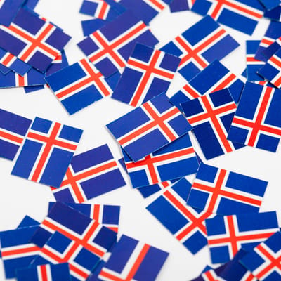 150 stuks Tafel confetti papier IJsland - Hapjes Cocktail Tapas Zomer Terras EK WK Voetbal Decoratie Tafelconfetti